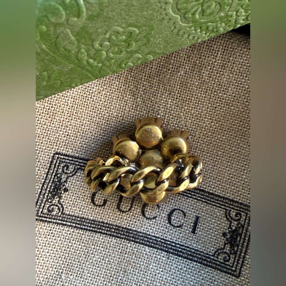 NWT GUCCI GG Marmont Crystal Ring  Designer Size: M / IT 16 - Picture 8 of 16